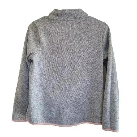 Athletic Works Girls Sweater Fleece Quarter Zip Pullover (Gray/Pink, XL, 14-16) - Picture 5 of 9